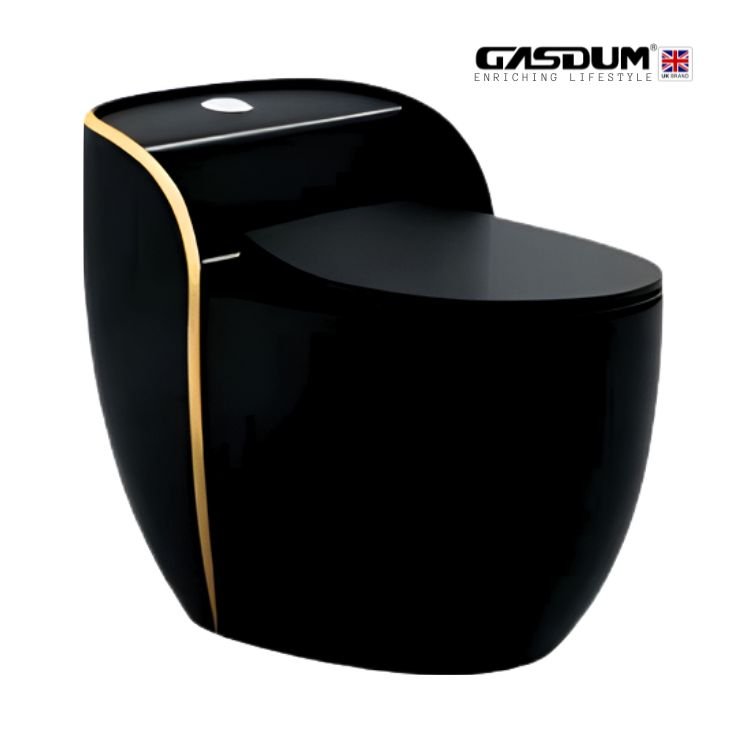 GD-2065 BLACK STANDARD DESIGN CERAMIC HIGH COMMODE